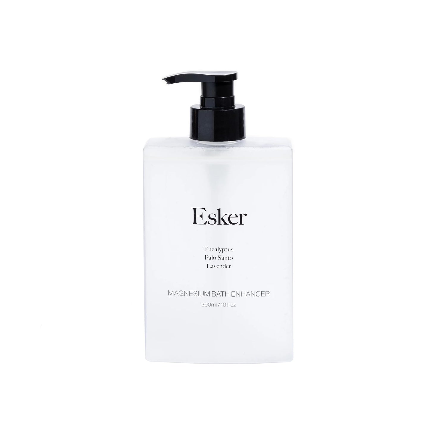 Esker Magnesium Bath Enhancer | Sea Salt Elixir with Exfoliating Body Scrubber Effect | Lymphatic Drainage Massager Soak | 10 oz 300 ml