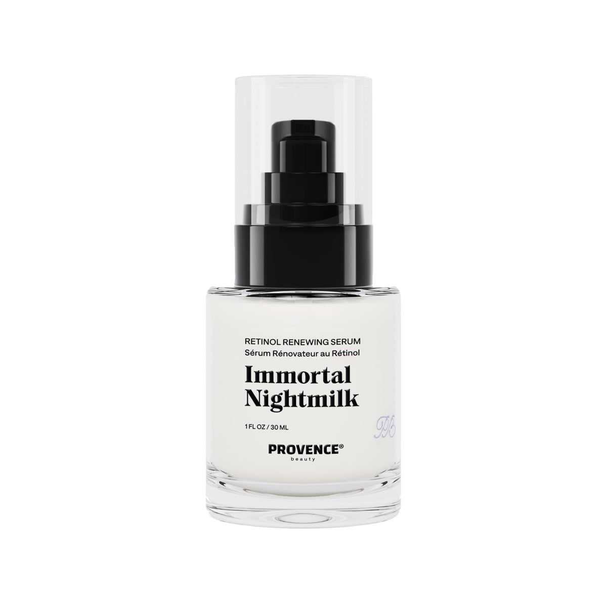 Provence Beauty Immortal Nightmilk Retinol Renewing Face Serum – A Gentle 0.5% Retinol with Niacinamide & P5 Peptide – Smooths Texture, Improves Tone & Firms Skin – 1 fl oz