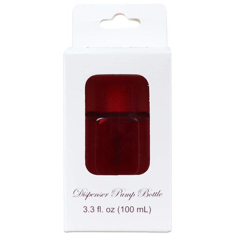 3oz Push Down Pump Dispenser Flip Top Cap Refillable Empty Bottle - Color: Red - Lockable Travel Cosmetic Packaging Empty Bottle for Nail Polish Manicure