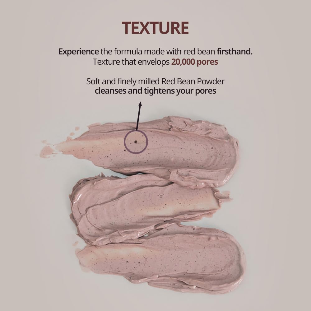 HEVEBLUE Pot Pore Peptamin Wash Off Pack - Red Bean, Peptide, Removes Blackhead, Pore Care, Tightening, Hydrating, Sensitive Skin, Korean Skincare, Exfoliating, Vegan, K-Beauty, Wash-off Mask Pack