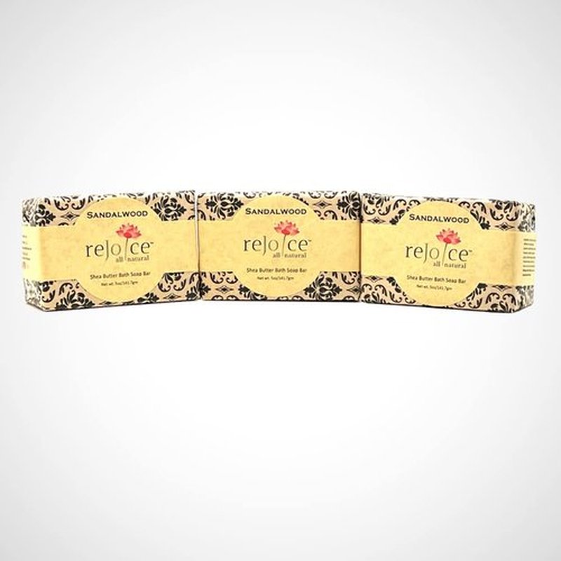 All Natural Soap Bar 5 oz (3 pack) (Shea Butter - Sandalwood)