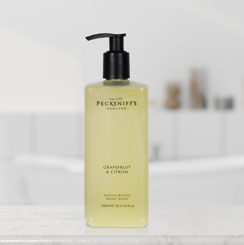 Pecksniff's Moisturizing Hand Wash - Vitamin B Enriched, Natural & Gentle Cleanser, Luxurious Hand Wash 500ml/16.9 fl oz (Grapefruit & Citron)
