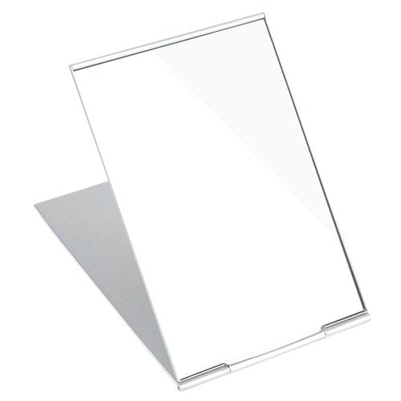 G2PLUS Portable Folding Vanity Mirror, Single Side Travel Shower Shaving Mirror, 5.9'' x 3.94'' x 0.1'' Small Folding Mirror for Travel, Bathroom, Desk, Makeup, Beauty, Grooming