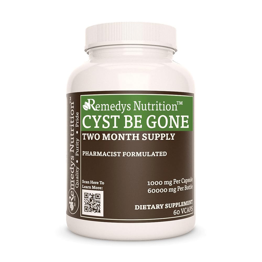 Remedy’s Nutrition Cyst Be Gone | 1,000 mg, 60 Vegan Capsules Herbal Dietary Supplement | Two Month Supply