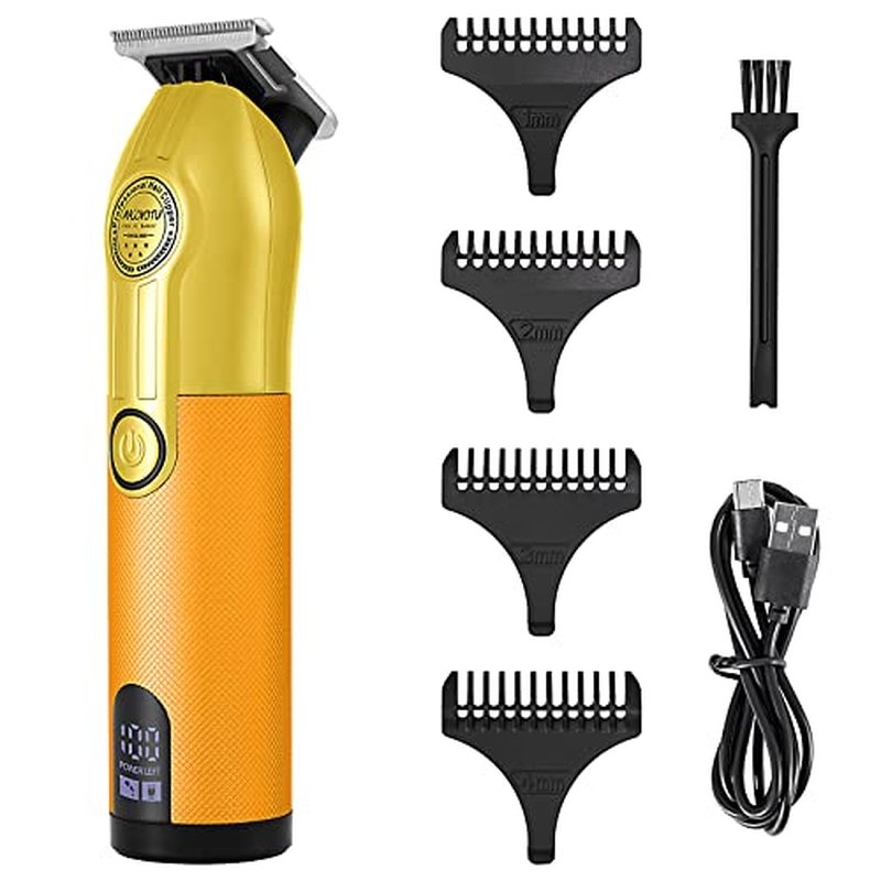 MASOVOTU Hair Trimmer for Men, Professional Hair Clippers Grooming Cutting Kit, Rechargeable Cordless Edgers Clippers Barber Beard Trimmer,Gold