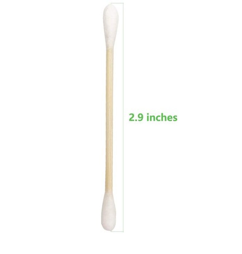 Cotton Swabs with Wooden Sticks/Double Tipped Natural Bamboo Cotton Buds 900pcs
