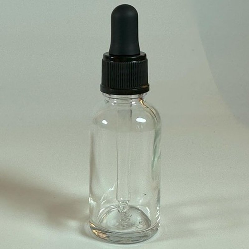 PIPIBA 12Pack 1oz (30ml) Round Drip Tip Glass Eye Droppers. Essential Oil Glass Bottle. For Lab Bottles (Clear)