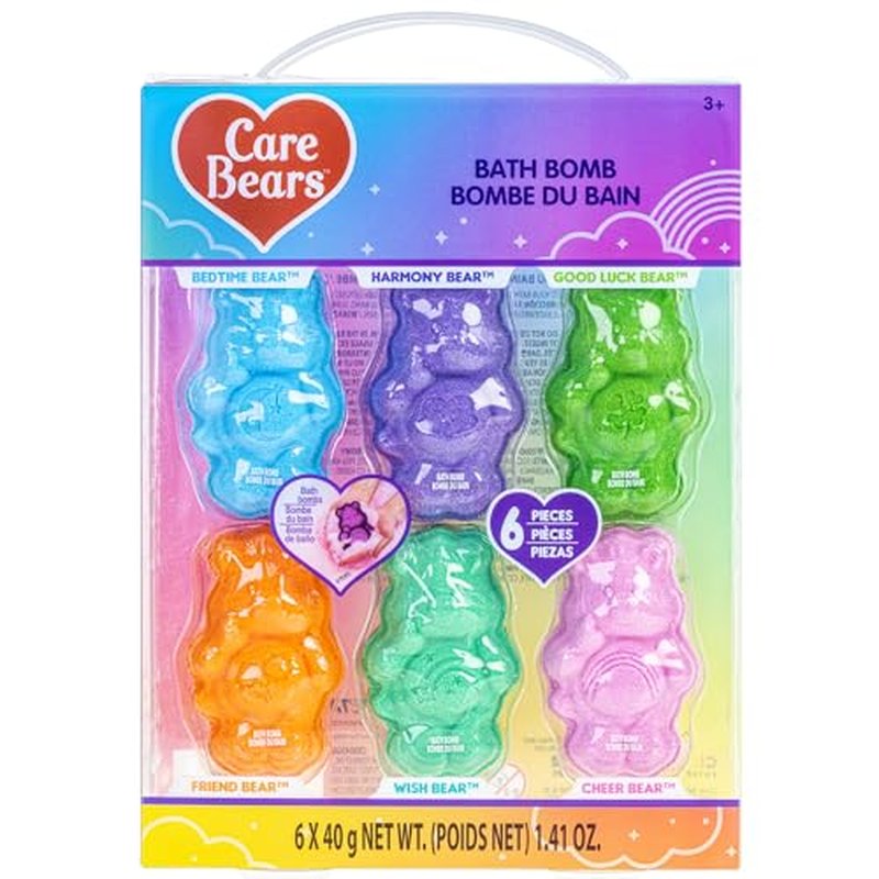 Care Bears 6 Pack Bubblegum Scented Bath Bombs - Ages 3+ Character Molded Bath Bombs – Fun & Bright Colors - Great Birthday Gifts, Stocking Stuffers, Slumber Parties, Spa Days & More by Townley Girl