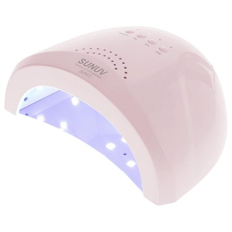SUNUV 48W UV Light for Gel Nails, Nail Dryer for Gel Polish with 3 Timer Settings Professional UV Nail Lamp Nail Art Tools Auto Sensor SUNone Pink