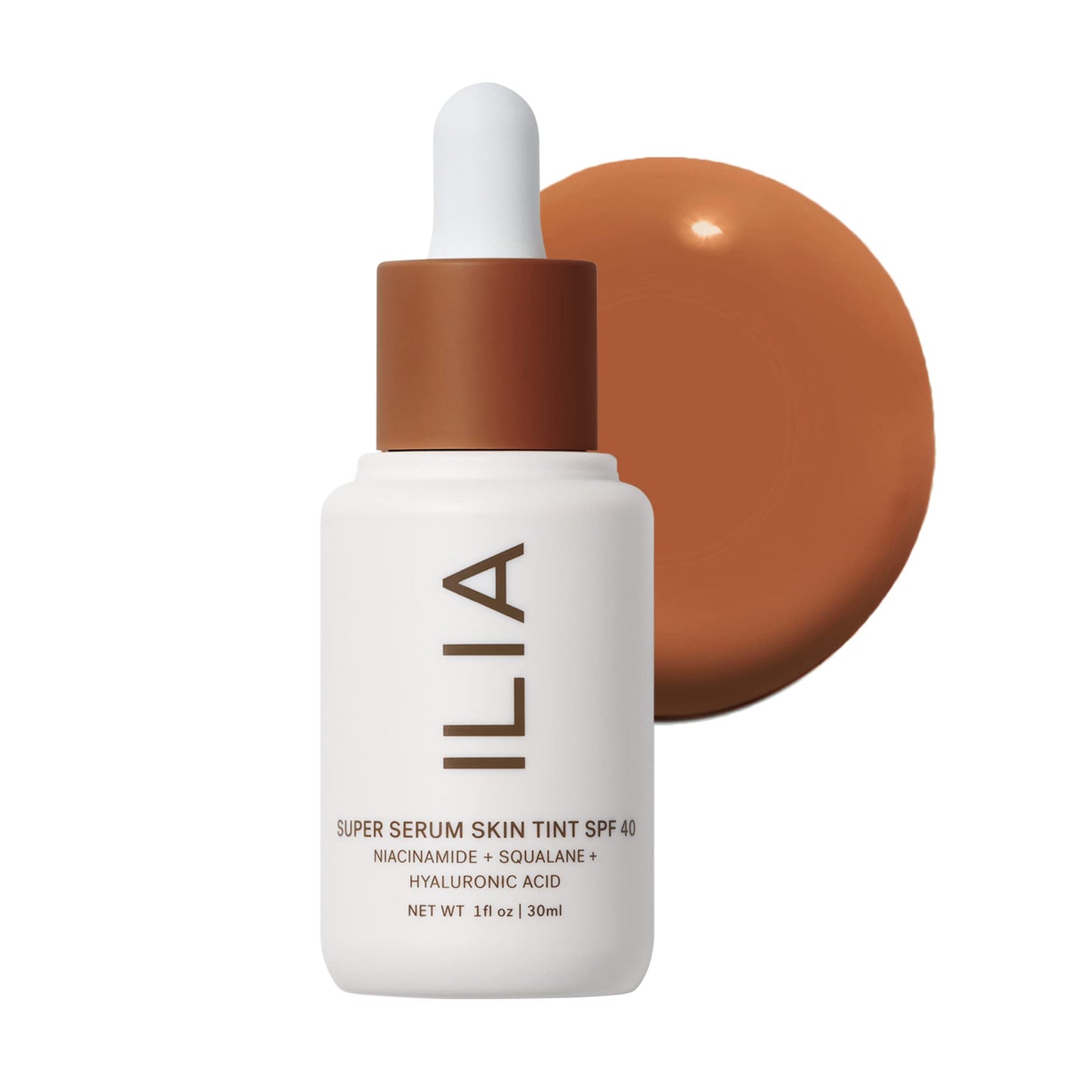 ILIA - Super Serum Skin Tint SPF 40 | Lightweight Foundation With Mineral SPF | Hydrate, Smooth, Plump | Non-Comedogenic, Clean, Cruelty-Free & Vegan (Pavones ST16, 1 fl oz | 30 ml)