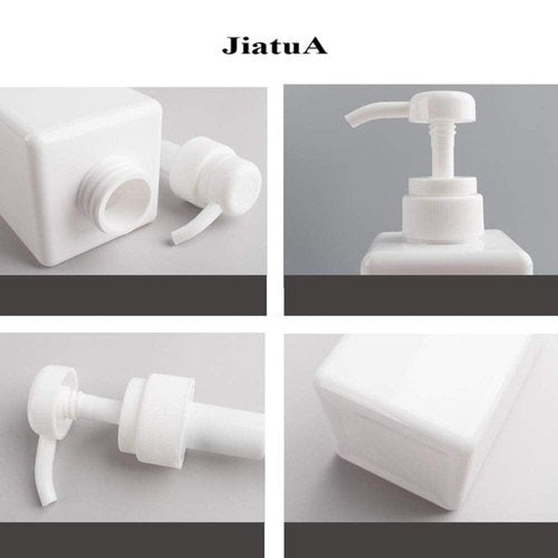 Pump Bottle, Refillable Plastic Empty Lotion Soap Dispenser Liquid Container for Bathroom Shampoo and Body Wash, 15oz/450ml White 2 Pack