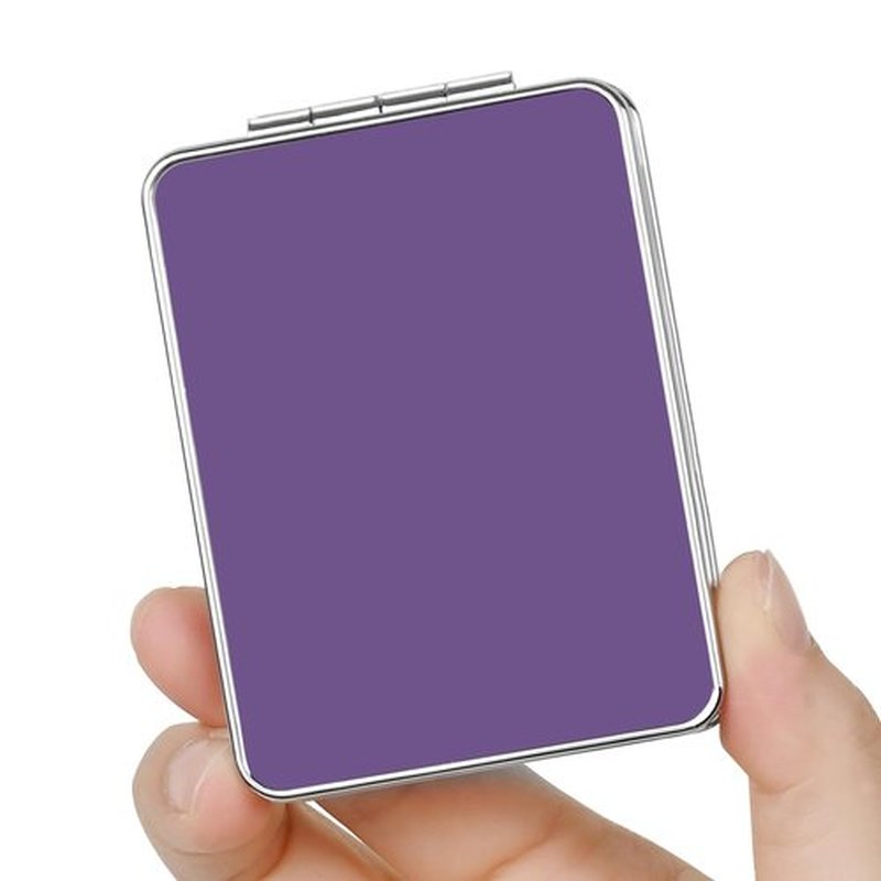 dcdcee Pocket Mirror, Small Travel Mirror with Magnification, Portable Double-Sided Magnifying Cosmetic Mirror for Daily (Purple)