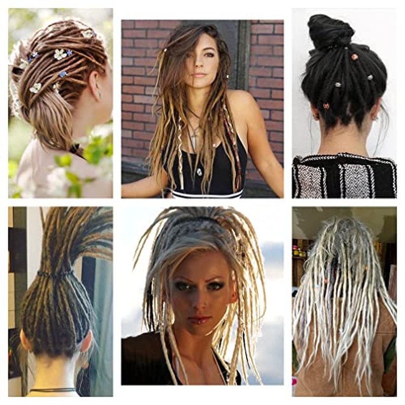 20 Inch Thin 0.6cm Dreadlock Extensions Soft Handmade Synthetic Dreads SE Dreads Locs Extension 1B/30# 20 Strands/Pack