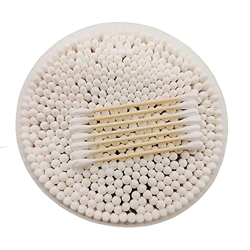 1500pcs Natural Bamboo Cotton Buds,Organic Biodegradable Cotton Swabs