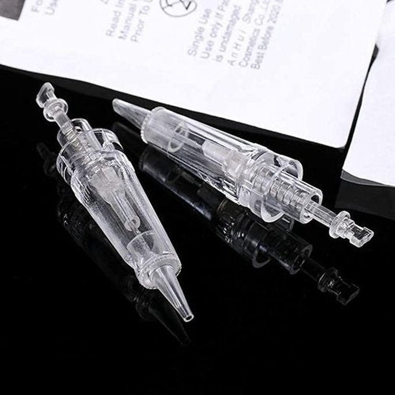 50pcs Permanent Makeup Tattoo Needle Cartridges Disposable T Shape Tattoo Needle for Digital Eyebrow/Lips/Eyeliner Tattoo Machine (5F)
