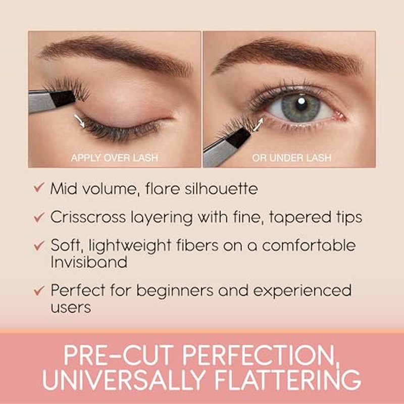 Ardell Half Naked Lashes - 421, Delicately Handcrafted Half Lashes, 5-pairs, 1-pack