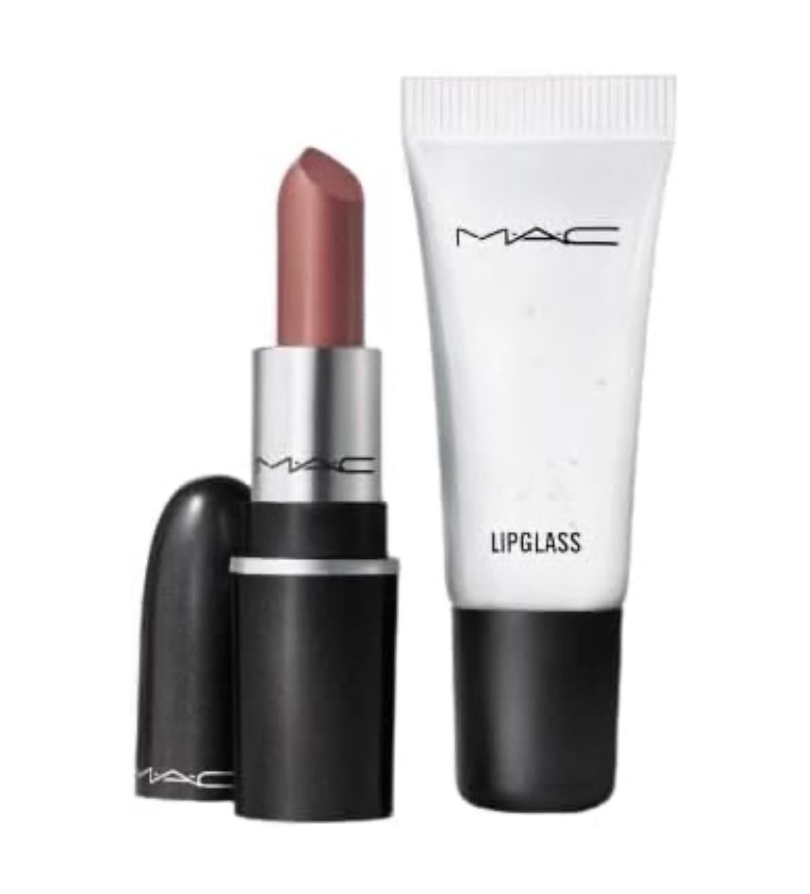 MAC Winter's Kiss Lip Duo - Retro Matte Lipstick in Bronx & Clear Mini Lipglass