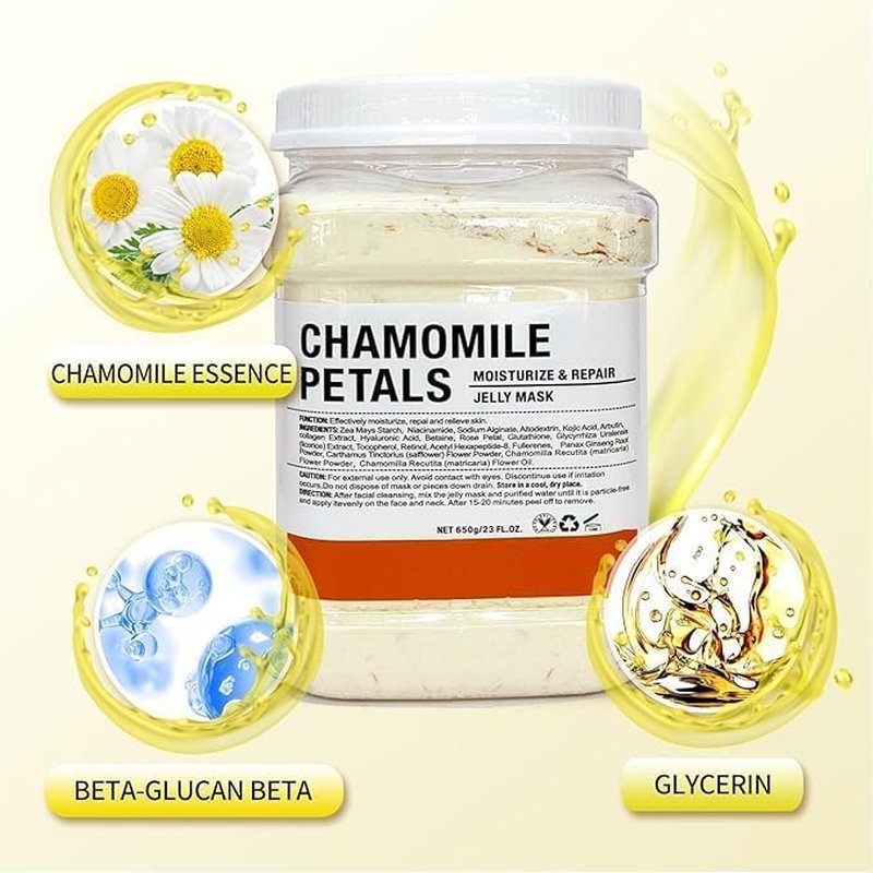 Jelly Face Mask - Hydrating Peel-Off Gel for Deep Skin Moisture | 23 Fl Oz Chamomile