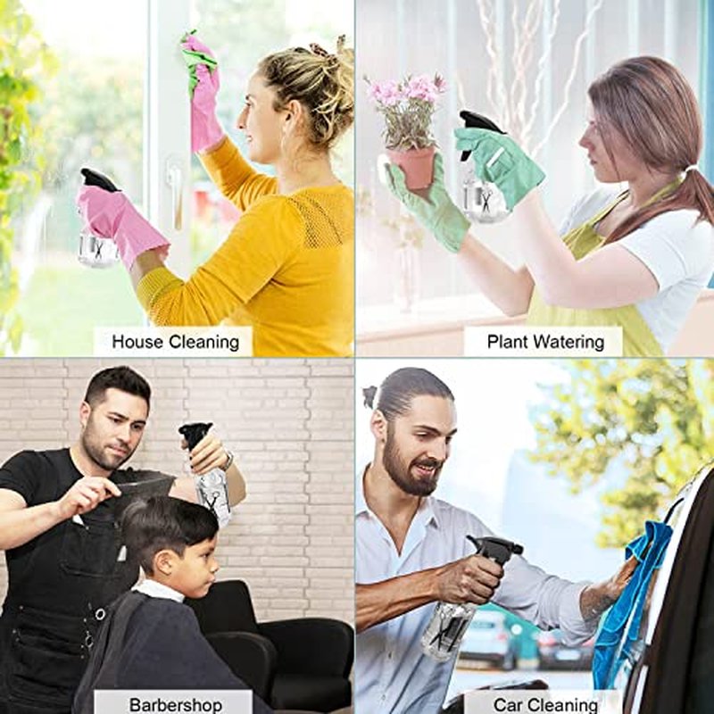 Avenoir Mister Spray Bottle, 250ml & 500ml Adjustable Spray Storage Container for Hair, Plant and Home Cleaning