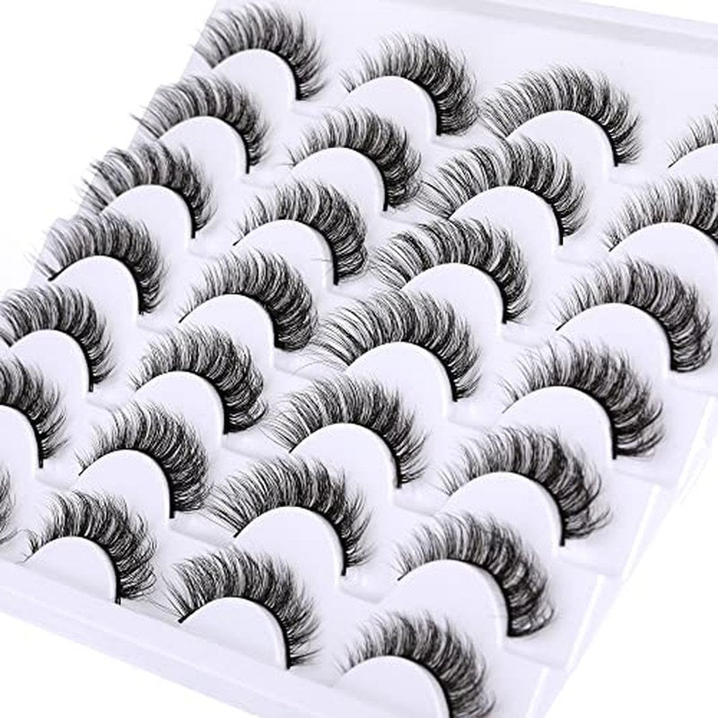 Newcally Lashes False Eyelashes Natural Fluffy Light Volume Faux Mink Lashes 14 Pairs Pack