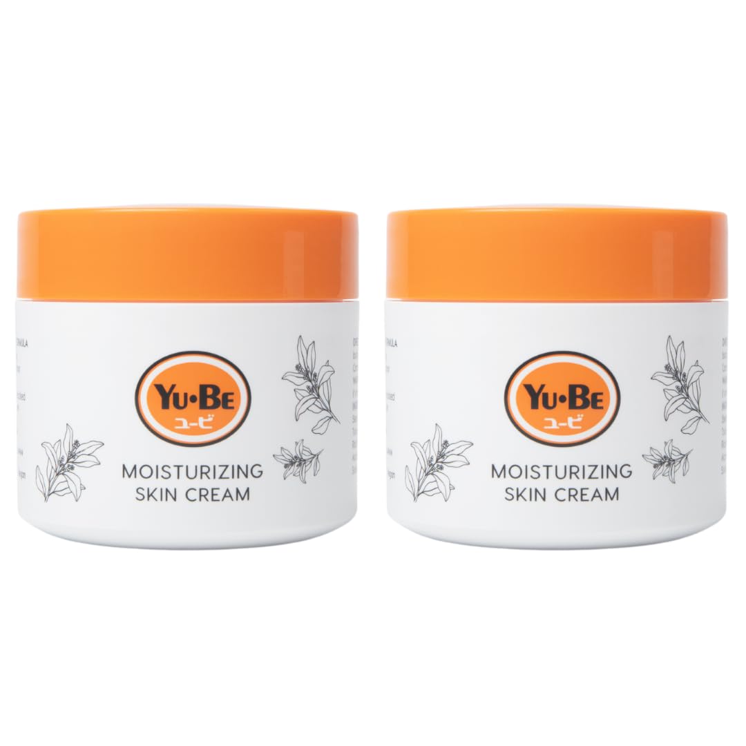 Yu-Be Moisturizing Skin Cream 4.4 Fl. Oz. Jar (2 Pack) I Deeply Hydrating Non-Greasy Moisturizer for Severely Dry Skin I Soothing Camphor Calms, Cools, & Relieves Skin I Vitamins Repair & Nourish