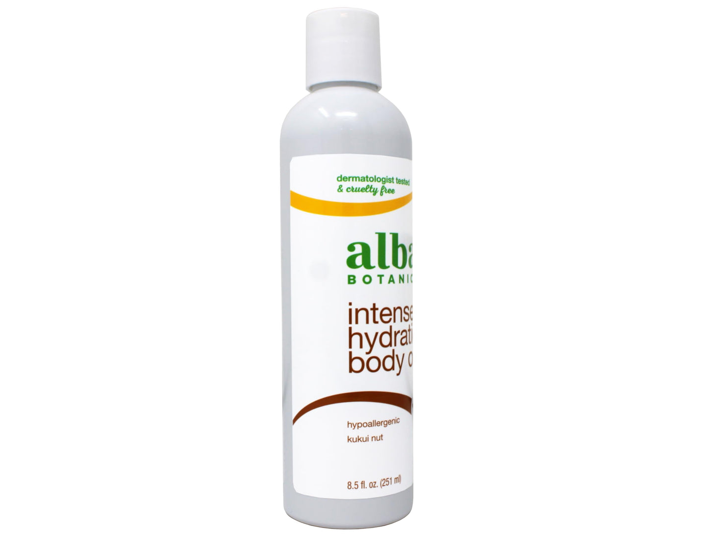 Alba Botanica Hawaiian Organic Body Oil - Kukui Nut - 8.5 Ounce (Pack of 2), 'Packaging may vary'