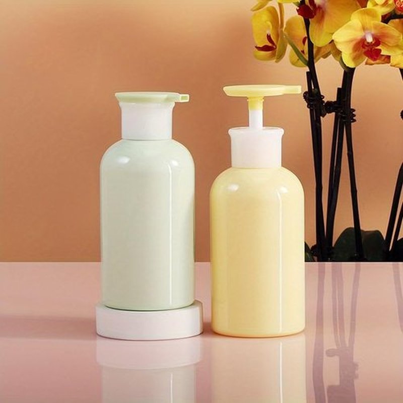 4 Pack Plastic Bottles with Pump Dispenser, Refillable Travel Containers, 300ml (Mix)