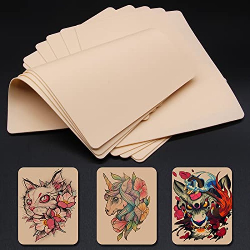 Tattoo Practice Skins with Transfer Paper - Autdor 30Pcs Tattoo Fake Skin and Tracing Paper Kit Includes 20Pcs Tattoo Paper and 10Pcs Double Sided Tattoo Skin Practice for Tattoo Practice