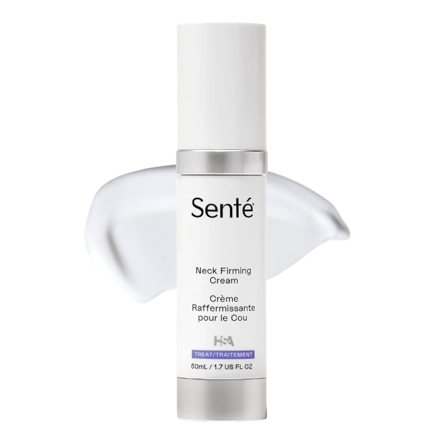 Senté Firming Neck Cream for Crepey Skin & Vertical Lines | Lifts, Firms & Smooths Neck & Décolleté | HSA, Caffeine, Vitamin C | 1.7 Fl Oz