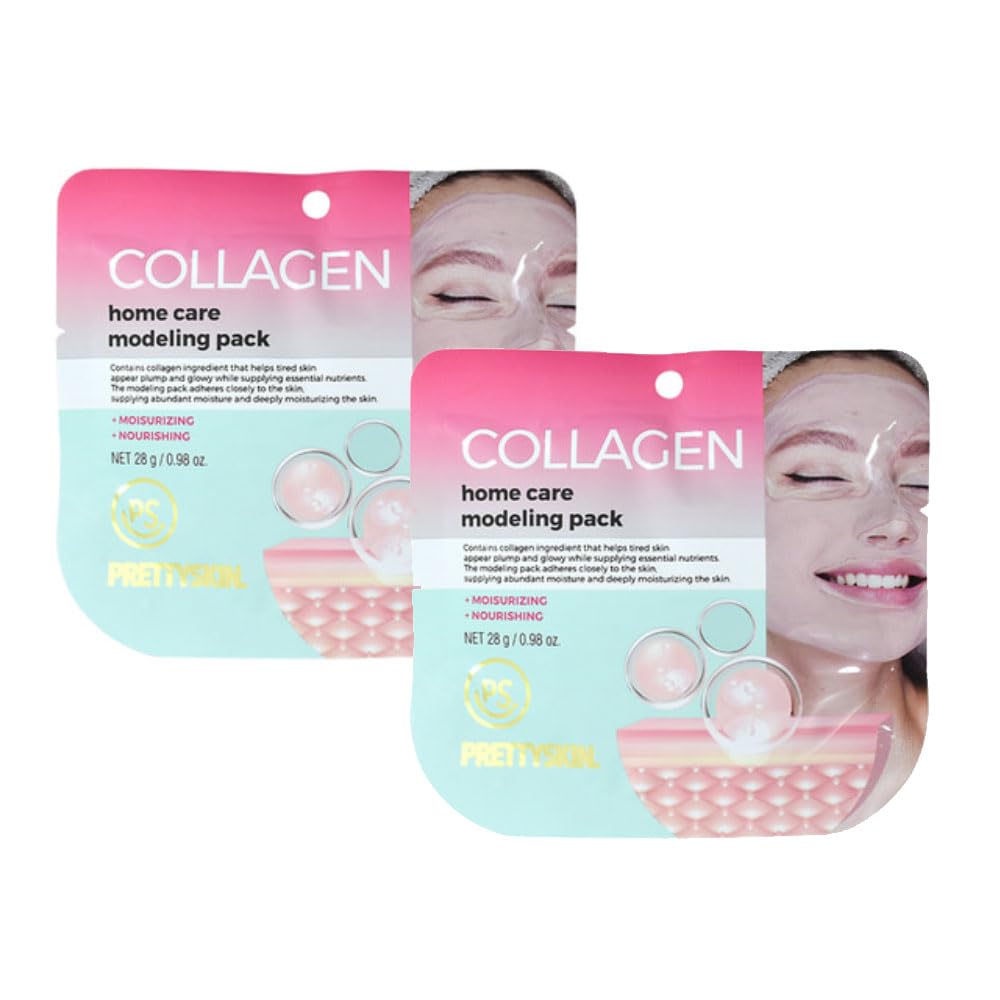 PRETTYSKIN Korean Modeling Mask Pack with Spatula (Pack of 2) (Collagen)