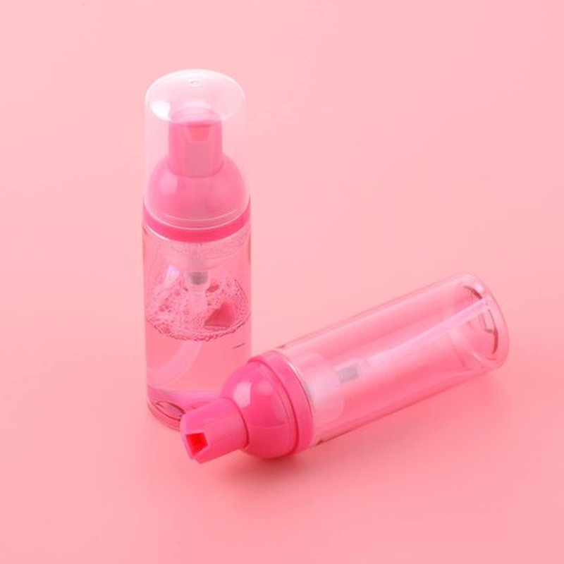 Owlyee 2oz Foam Bottle (10PCS) Empty Foaming Pump Dispenser for Hand Soap, Lash Cleanser, Shampoo to Travel (60ml, Rose Red)