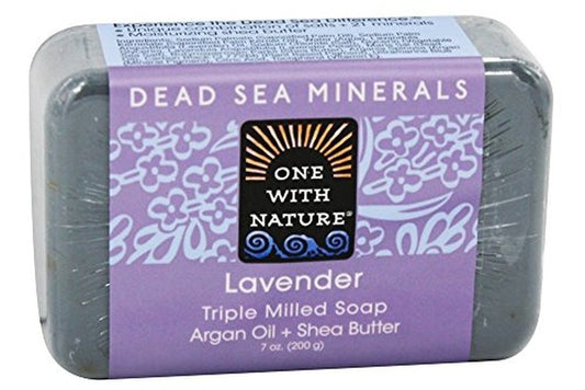 Dead Sea Minerals Soap, Shea Butter, Argan Oil, Magnesium, Sulfur, Minerals, All Skin Types, Problem Skin, Therapeutic, Natural, Vanilla Oatmeal, 7 Oz Bar (1 Pack)