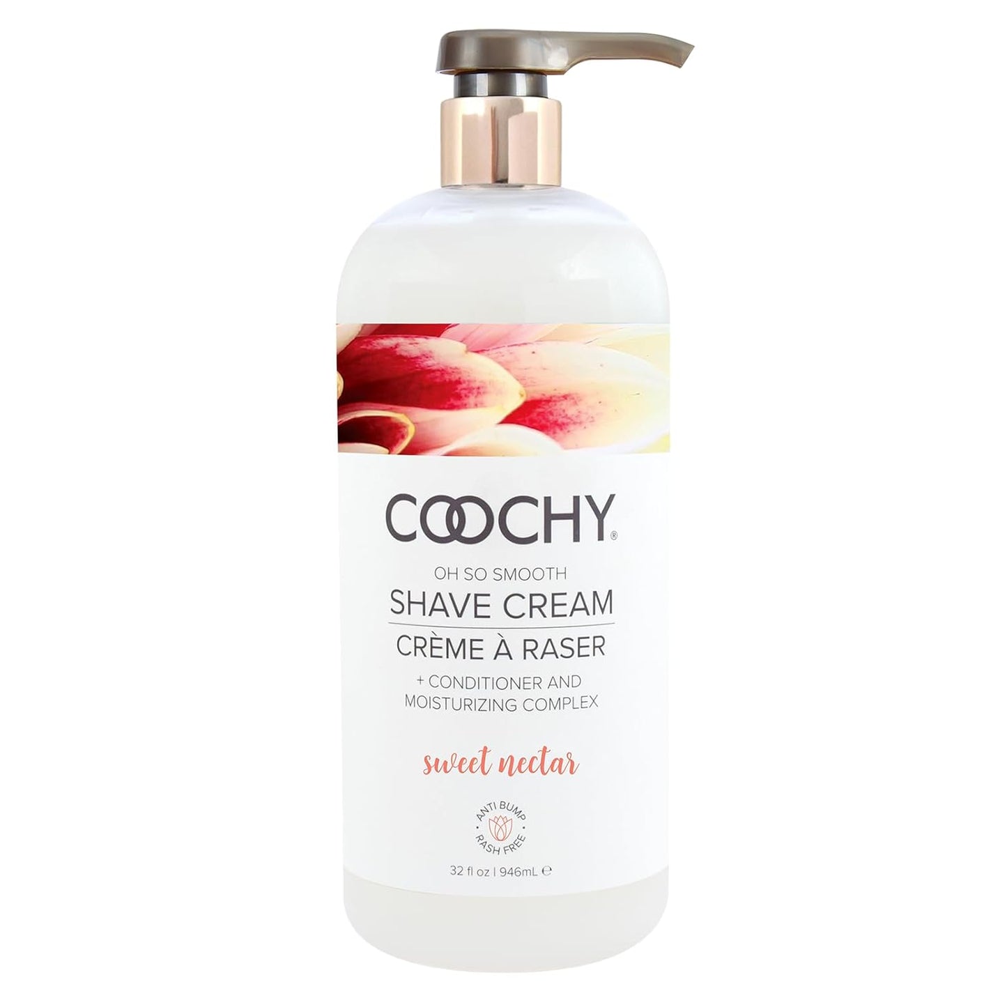 Coochy Shave Cream - Moisturizing Shave Lotion - Gentle Intimate Shaving Cream - For Bikini Area, Underarms, Legs & More - Rash-Free, Hydrating Formula - Sweet Nectar, 12.5 oz