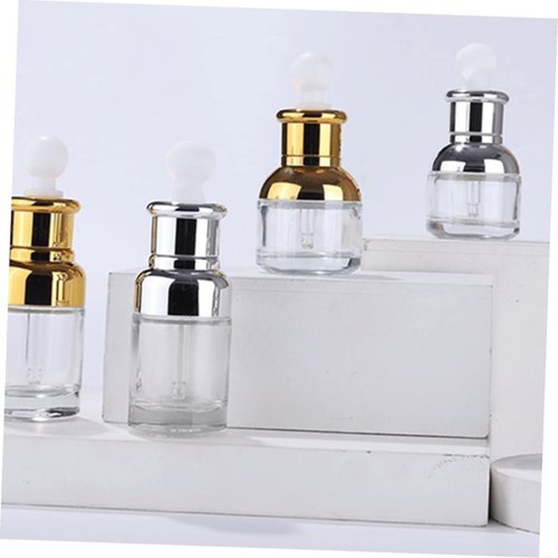 HONMEET 6pcs Essential Oil Bottle Fragrance Orifice Vial Eye Dropper Bottle Aroma Refillable Bottle Travel Perfume Tube Mini Dropper Bottles Mini Dropping Bottles Liquid Dispenser Aluminum