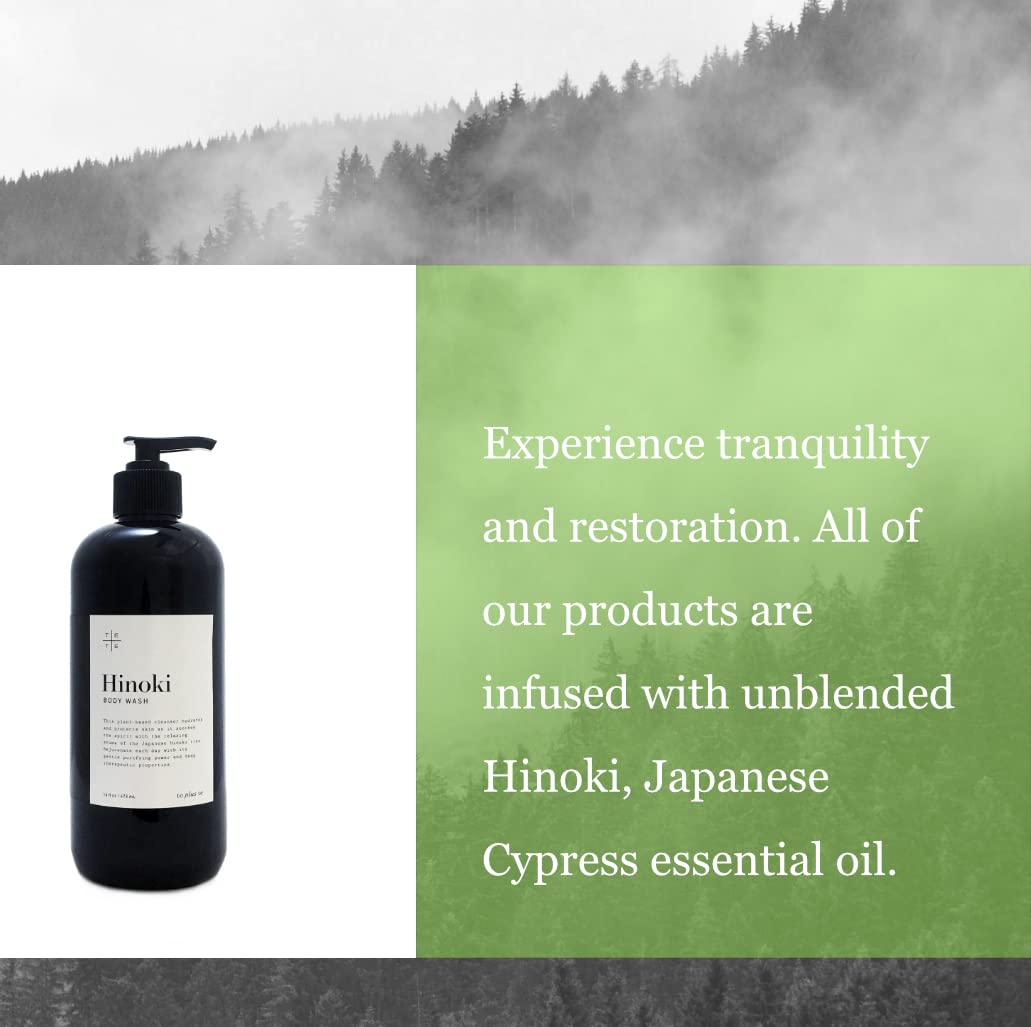 TE + TE Hinoki Body Wash | One Pure Note | Japanese Hinoki | Gentle | 16oz