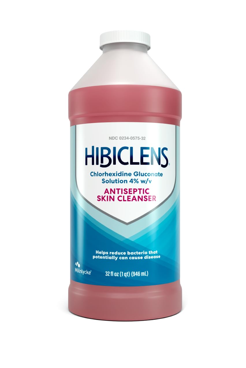 Hibiclens – Antimicrobial and Antiseptic Soap and Skin Cleanser – 32 oz – for Home and Hospital – 4% CHG, Packaging May Vary