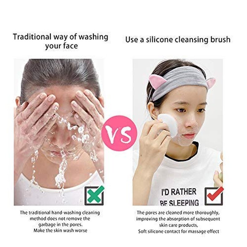 VWMYQ 2 Pack Face Scrubber，Silicone Face Scrubber for Men, Facial Cleansing Brush Silicone Face Wash Brush Manual Waterproof Cleansing Skin Care Face Brushes for Cleansing and Exfoliating