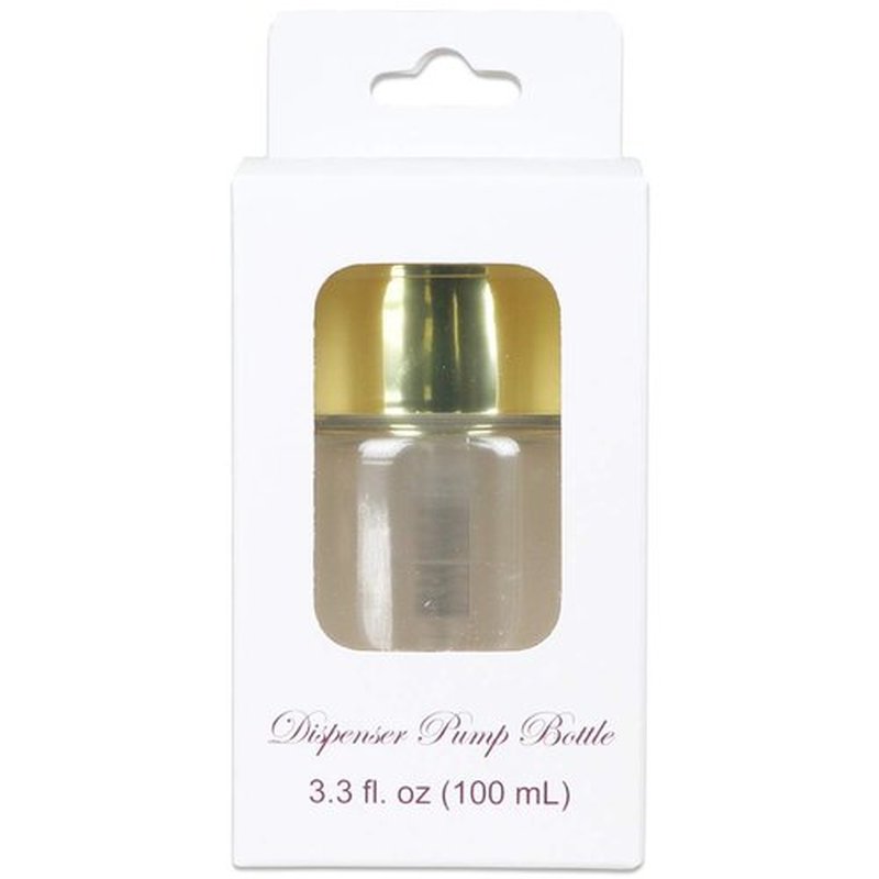 3oz Push Down Pump Dispenser Flip Top Cap Refillable Empty Bottle - Color: Gold - Lockable Travel Cosmetic Packaging Empty Bottle for Nail Polish Manicure