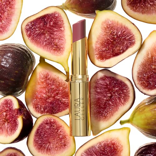 LAURA GELLER Jelly Balm Moisturizing Tinted Lipstick Duo | Hydrating Hydrating Vitamin E - Semi-Shine Finish |Tinted Lip Balm Set Brick House & In the Buff