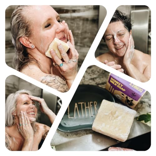 SNOAP Lavender Bar Soap, Made with Donkey Milk, Natural and Organic Ingredients. Gentle Soap – For All Skin Types – 5oz Bar