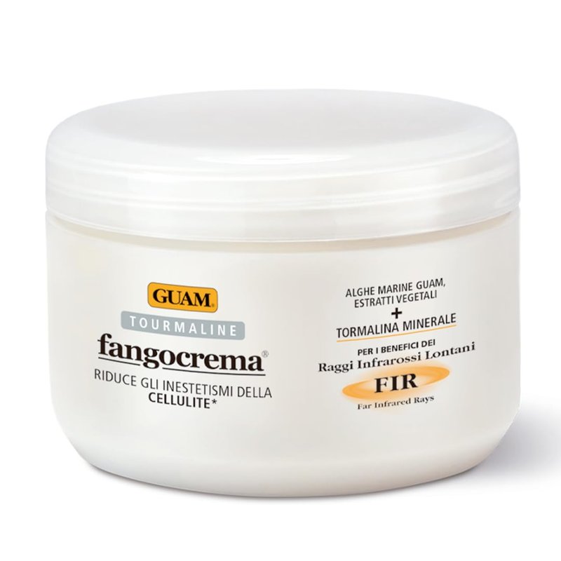 GUAM Fangocrema Anti-Cellulite Cream - Seaweed & Tourmaline FIR for Skin Tightening | 10.5 Oz Hot Gel with Caffeine for Firming & Contouring