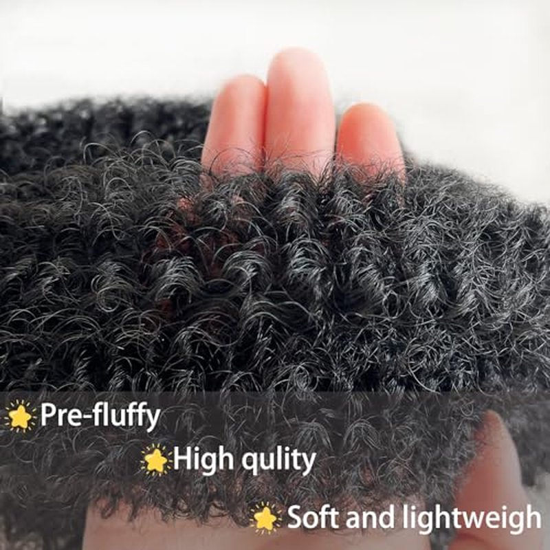 8 Packs Cuban Twist Hair 12 Inch Marley Twist Braiding Hair Crochet Color T30# Afro Spring Twist Hair Afro Marley Kinky Hair Afro Twist Hair for Soft Faux Locs