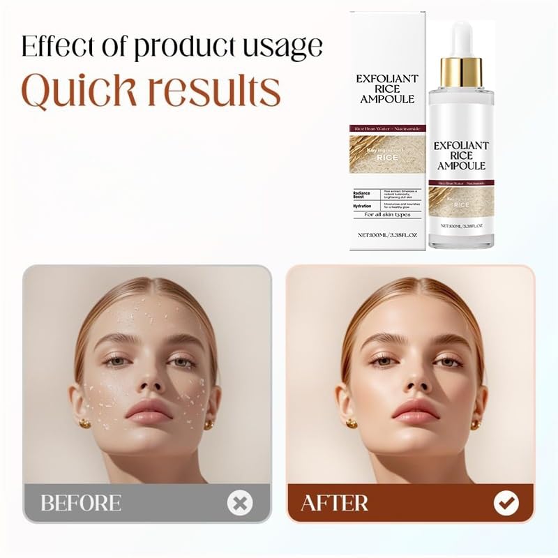 Rice Peeling Ampoule Set - Deep Hydration & Gentle Pore Cleansing | 2 Pcs for All Skin Types