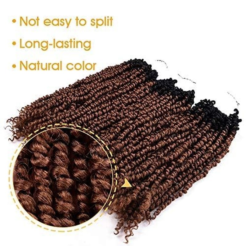 Silike Passion Twists Braiding Hair, Crochet Passion Twist(12 Roots per Pack, 6 Packs) Pre-twist Passion Twist Hair for Black Women (18 inch, ombre 30)