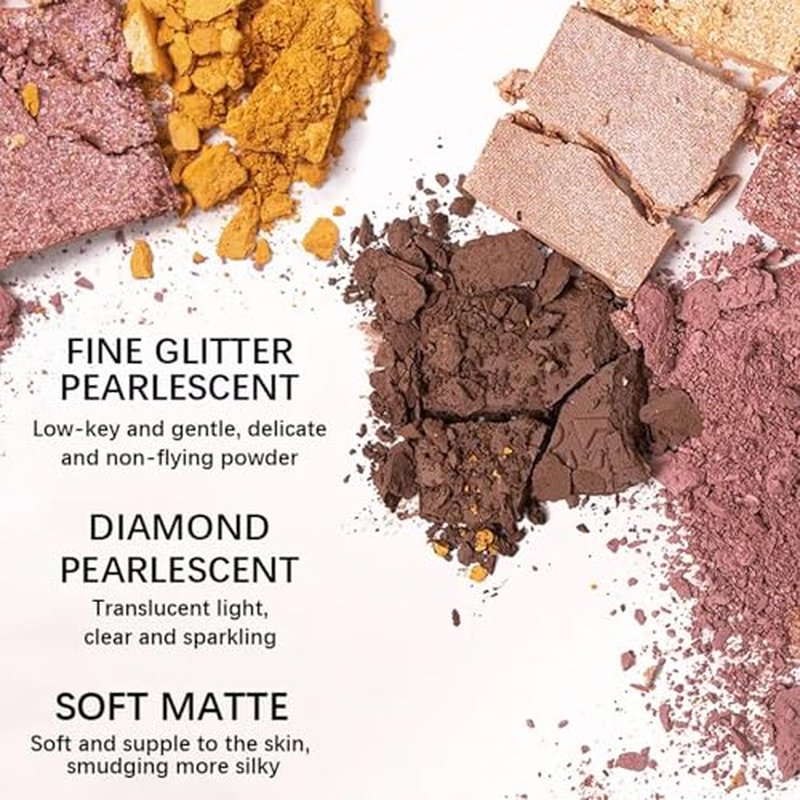 Professional Makeup Eyeshadow Pallet Kit, All About Colorful Matte Shimmers Eye Makeup Palette, Natural Make Up Eye Shadows Cosmetics Gift Smokey Pallet Set, Safe for Sensitive Eyes (12-color -1)