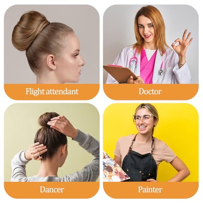PEOVLVN 100 Pcs Hair Nets for Women, 20 Inches Hair Nets for Buns Elasticity Invisible Elastic Mesh Bun Hair Nets for Ballet Girls Food Service Workers Hair Bun Maker Wig and Sleeping (Brown)