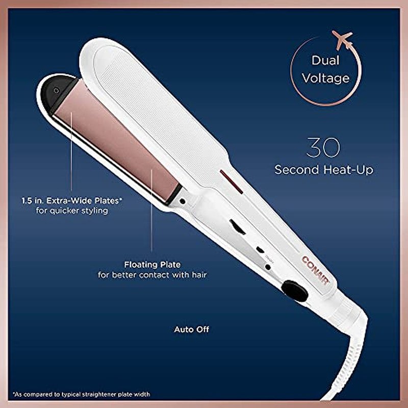 Conair Double Ceramic Flat Iron, 1-inch