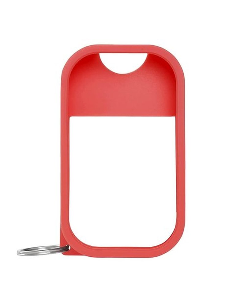 Touchland Mist Case for Power Mist and Glow Mist (1FL OZ), Protective and Stylish Hand Sanitizer Spray Accessory, Silicone Case with Keyring, Candy Red