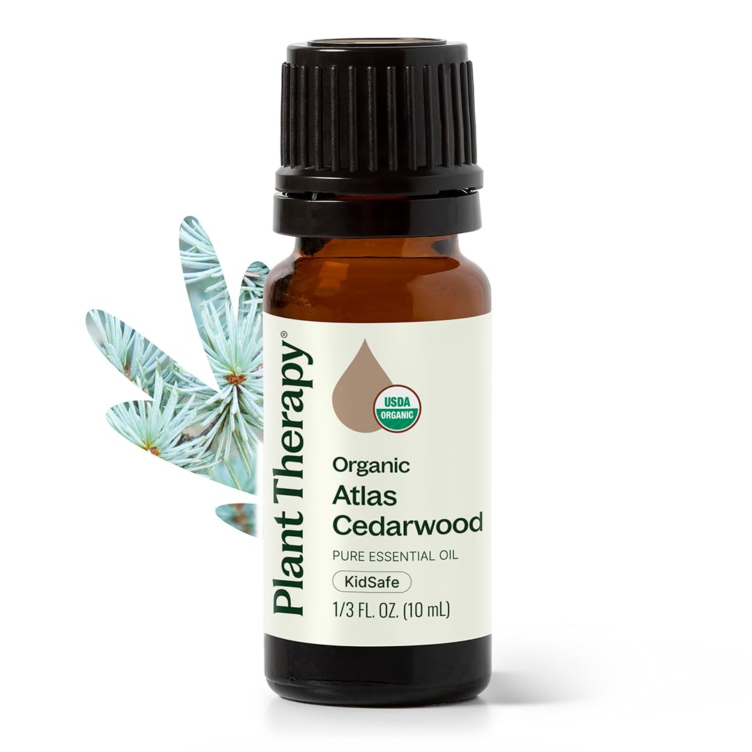 Plant Therapy Atlas Cedarwood Essential Oil 10 mL USDA Certified Organic