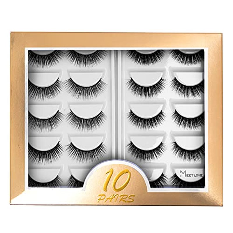 Bluesmurfs Cat Eye False Eyelashes Fox Eye Lashes False Eyelashes Natural Look Eyelashes Strip